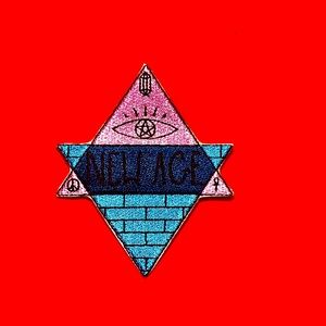 New age pyramids eyes pastel iron On patch